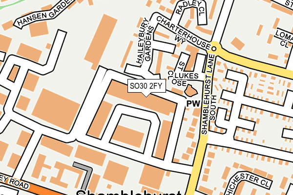 SO30 2FY map - OS OpenMap – Local (Ordnance Survey) SO30 2FY map - OS OpenMap – Local (Ordnance Survey)