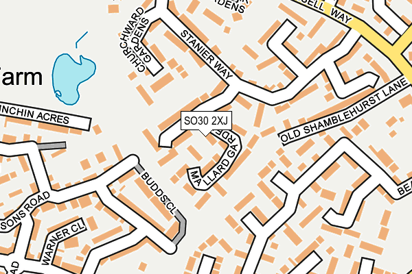 SO30 2XJ map - OS OpenMap – Local (Ordnance Survey) SO30 2XJ map - OS OpenMap – Local (Ordnance Survey)