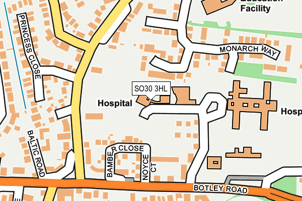 SO30 3HL map - OS OpenMap – Local (Ordnance Survey) SO30 3HL map - OS OpenMap – Local (Ordnance Survey)
