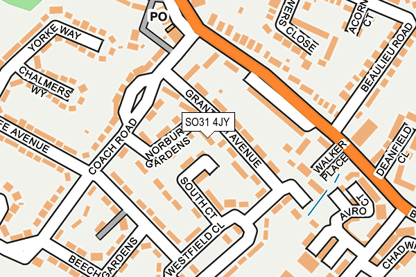 SO31 4JY map - OS OpenMap – Local (Ordnance Survey) SO31 4JY map - OS OpenMap – Local (Ordnance Survey)