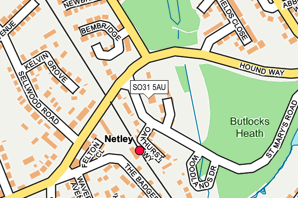 SO31 5AU map - OS OpenMap – Local (Ordnance Survey) SO31 5AU map - OS OpenMap – Local (Ordnance Survey)