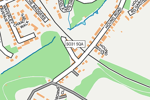 SO31 5QA map - OS OpenMap – Local (Ordnance Survey) SO31 5QA map - OS OpenMap – Local (Ordnance Survey)