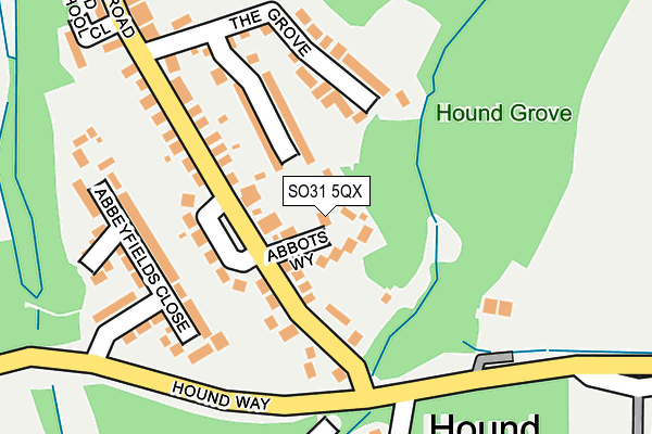 SO31 5QX map - OS OpenMap – Local (Ordnance Survey) SO31 5QX map - OS OpenMap – Local (Ordnance Survey)