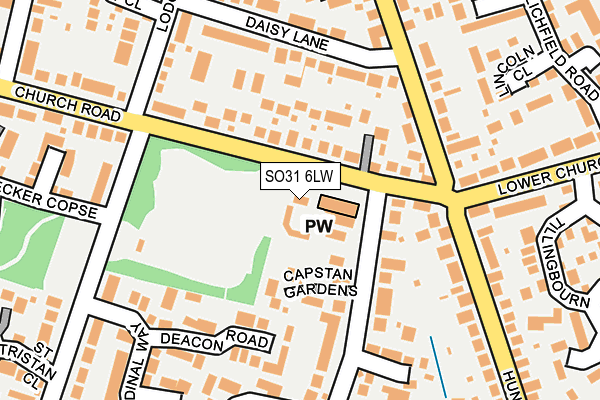 SO31 6LW map - OS OpenMap – Local (Ordnance Survey) SO31 6LW map - OS OpenMap – Local (Ordnance Survey)