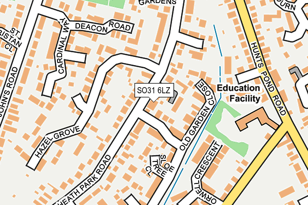 SO31 6LZ map - OS OpenMap – Local (Ordnance Survey) SO31 6LZ map - OS OpenMap – Local (Ordnance Survey)