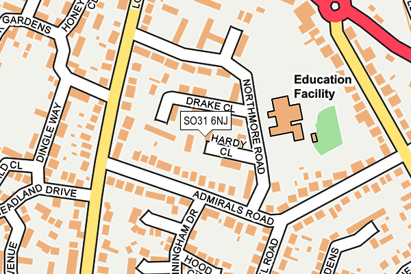 SO31 6NJ map - OS OpenMap – Local (Ordnance Survey) SO31 6NJ map - OS OpenMap – Local (Ordnance Survey)