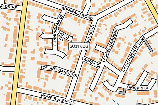 SO31 6QG map - OS OpenMap – Local (Ordnance Survey) SO31 6QG map - OS OpenMap – Local (Ordnance Survey)