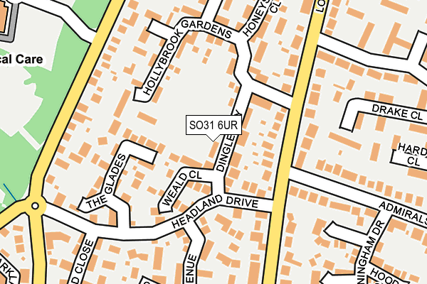 SO31 6UR map - OS OpenMap – Local (Ordnance Survey)