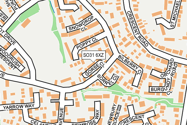 SO31 6XZ map - OS OpenMap – Local (Ordnance Survey) SO31 6XZ map - OS OpenMap – Local (Ordnance Survey)