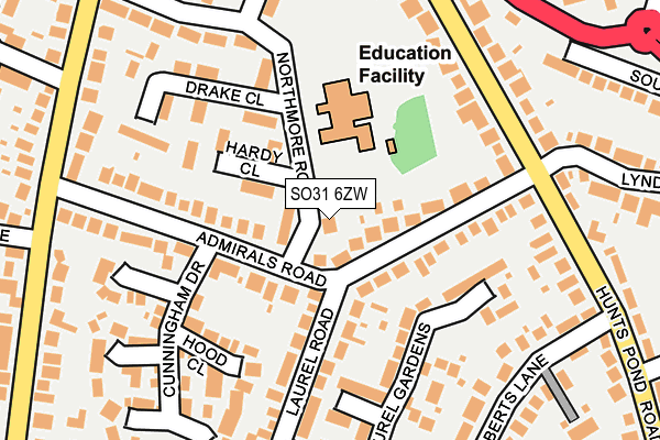 SO31 6ZW map - OS OpenMap – Local (Ordnance Survey) SO31 6ZW map - OS OpenMap – Local (Ordnance Survey)