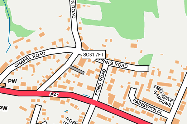 SO31 7FT map - OS OpenMap – Local (Ordnance Survey) SO31 7FT map - OS OpenMap – Local (Ordnance Survey)