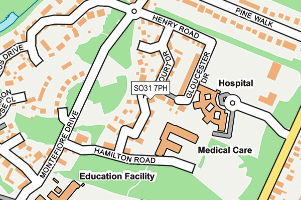 SO31 7PH map - OS OpenMap – Local (Ordnance Survey) SO31 7PH map - OS OpenMap – Local (Ordnance Survey)
