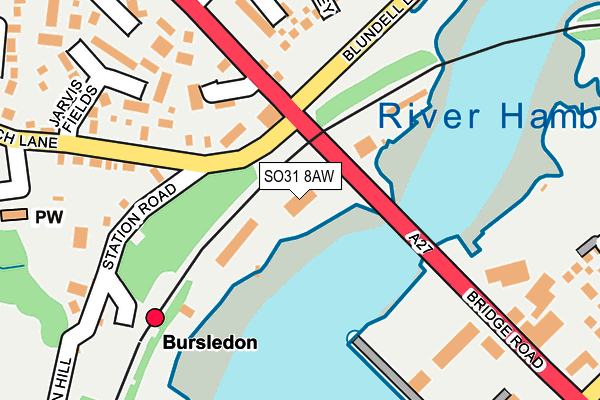 SO31 8AW map - OS OpenMap – Local (Ordnance Survey) SO31 8AW map - OS OpenMap – Local (Ordnance Survey)