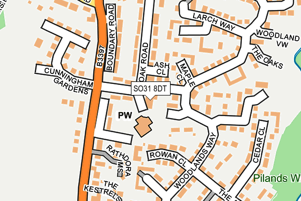 SO31 8DT map - OS OpenMap – Local (Ordnance Survey) SO31 8DT map - OS OpenMap – Local (Ordnance Survey)
