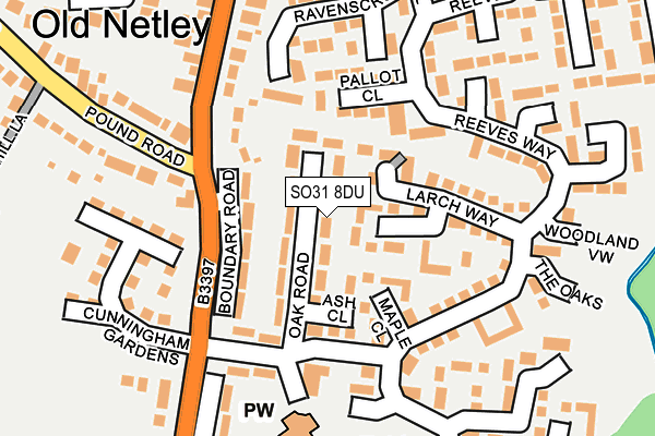 SO31 8DU map - OS OpenMap – Local (Ordnance Survey) SO31 8DU map - OS OpenMap – Local (Ordnance Survey)