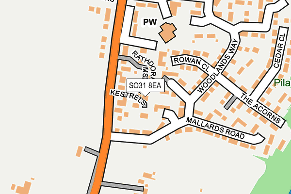 SO31 8EA map - OS OpenMap – Local (Ordnance Survey) SO31 8EA map - OS OpenMap – Local (Ordnance Survey)
