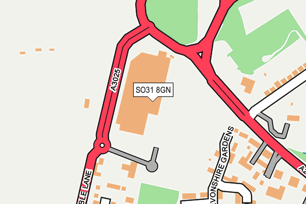 SO31 8GN map - OS OpenMap – Local (Ordnance Survey) SO31 8GN map - OS OpenMap – Local (Ordnance Survey)