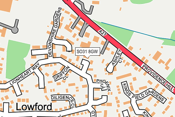 SO31 8GW map - OS OpenMap – Local (Ordnance Survey) SO31 8GW map - OS OpenMap – Local (Ordnance Survey)