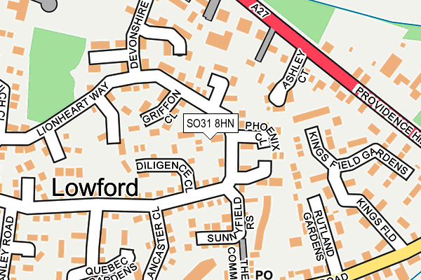 SO31 8HN map - OS OpenMap – Local (Ordnance Survey)