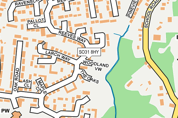 SO31 8HY map - OS OpenMap – Local (Ordnance Survey) SO31 8HY map - OS OpenMap – Local (Ordnance Survey)