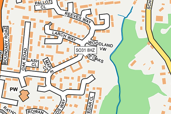 SO31 8HZ map - OS OpenMap – Local (Ordnance Survey) SO31 8HZ map - OS OpenMap – Local (Ordnance Survey)
