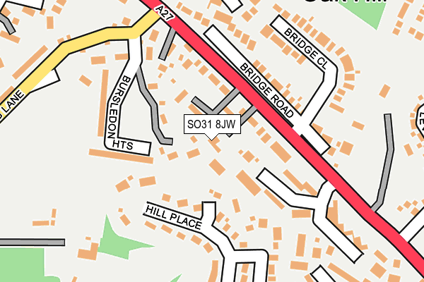 SO31 8JW map - OS OpenMap – Local (Ordnance Survey) SO31 8JW map - OS OpenMap – Local (Ordnance Survey)