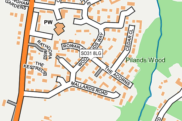 SO31 8LG map - OS OpenMap – Local (Ordnance Survey) SO31 8LG map - OS OpenMap – Local (Ordnance Survey)