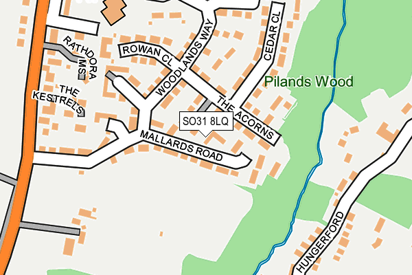 SO31 8LQ map - OS OpenMap – Local (Ordnance Survey) SO31 8LQ map - OS OpenMap – Local (Ordnance Survey)