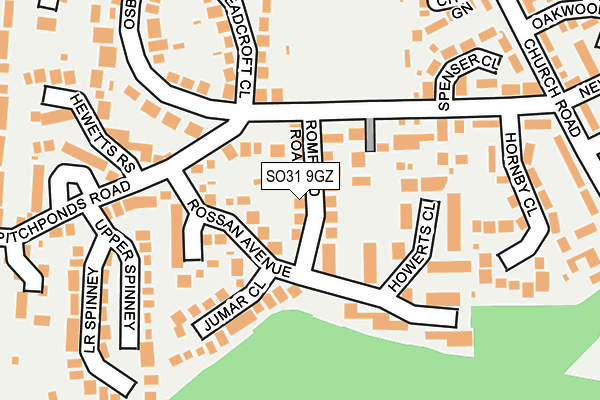 SO31 9GZ map - OS OpenMap – Local (Ordnance Survey) SO31 9GZ map - OS OpenMap – Local (Ordnance Survey)