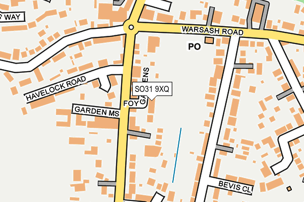 SO31 9XQ map - OS OpenMap – Local (Ordnance Survey) SO31 9XQ map - OS OpenMap – Local (Ordnance Survey)