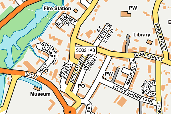 SO32 1AB map - OS OpenMap – Local (Ordnance Survey) SO32 1AB map - OS OpenMap – Local (Ordnance Survey)