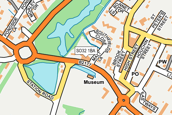 SO32 1BA map - OS OpenMap – Local (Ordnance Survey) SO32 1BA map - OS OpenMap – Local (Ordnance Survey)