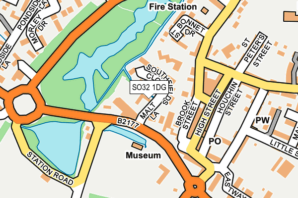 SO32 1DG map - OS OpenMap – Local (Ordnance Survey) SO32 1DG map - OS OpenMap – Local (Ordnance Survey)