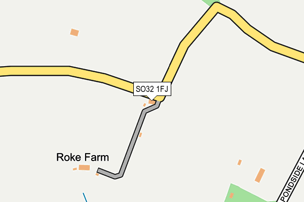 SO32 1FJ map - OS OpenMap – Local (Ordnance Survey) SO32 1FJ map - OS OpenMap – Local (Ordnance Survey)