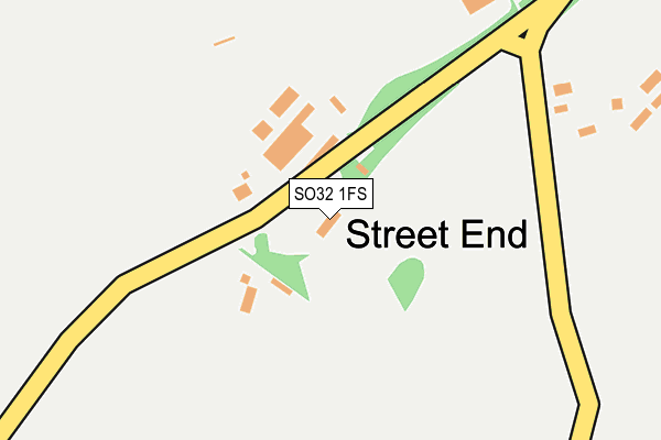 SO32 1FS map - OS OpenMap – Local (Ordnance Survey) SO32 1FS map - OS OpenMap – Local (Ordnance Survey)