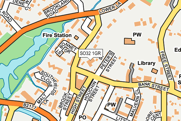 SO32 1GR map - OS OpenMap – Local (Ordnance Survey) SO32 1GR map - OS OpenMap – Local (Ordnance Survey)