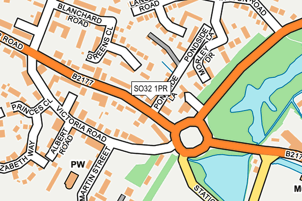 SO32 1PR map - OS OpenMap – Local (Ordnance Survey) SO32 1PR map - OS OpenMap – Local (Ordnance Survey)