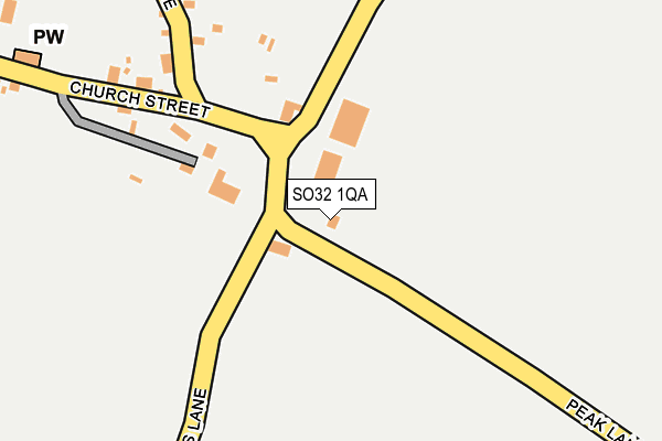SO32 1QA map - OS OpenMap – Local (Ordnance Survey) SO32 1QA map - OS OpenMap – Local (Ordnance Survey)