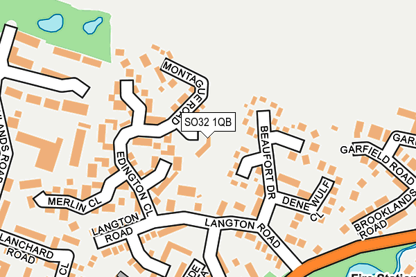 SO32 1QB map - OS OpenMap – Local (Ordnance Survey) SO32 1QB map - OS OpenMap – Local (Ordnance Survey)