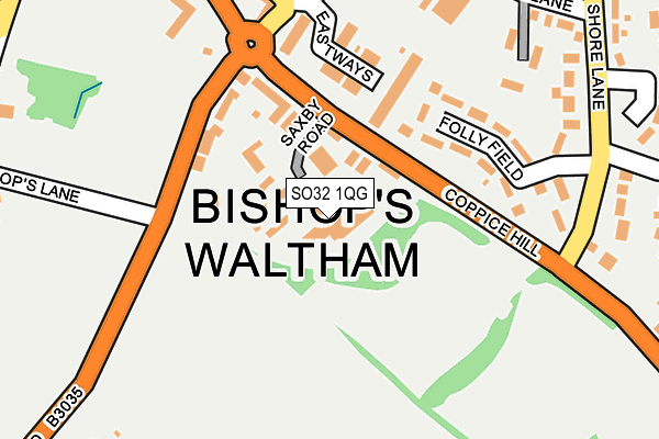 SO32 1QG map - OS OpenMap – Local (Ordnance Survey) SO32 1QG map - OS OpenMap – Local (Ordnance Survey)