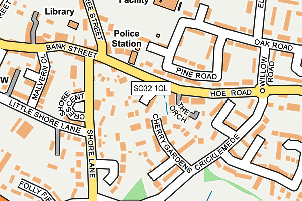 SO32 1QL map - OS OpenMap – Local (Ordnance Survey) SO32 1QL map - OS OpenMap – Local (Ordnance Survey)