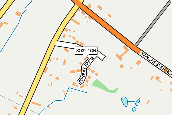 SO32 1QN map - OS OpenMap – Local (Ordnance Survey) SO32 1QN map - OS OpenMap – Local (Ordnance Survey)