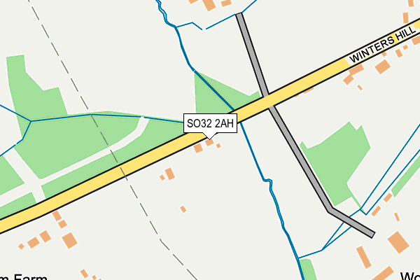 SO32 2AH map - OS OpenMap – Local (Ordnance Survey) SO32 2AH map - OS OpenMap – Local (Ordnance Survey)