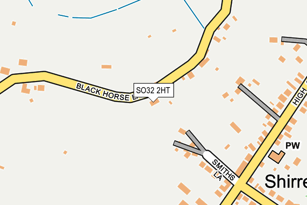 SO32 2HT map - OS OpenMap – Local (Ordnance Survey) SO32 2HT map - OS OpenMap – Local (Ordnance Survey)