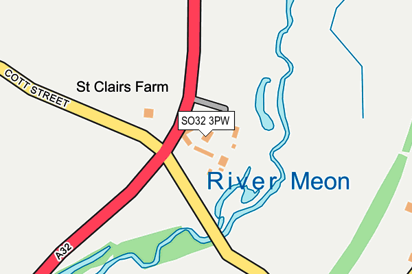 SO32 3PW map - OS OpenMap – Local (Ordnance Survey) SO32 3PW map - OS OpenMap – Local (Ordnance Survey)