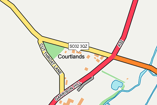 SO32 3QZ map - OS OpenMap – Local (Ordnance Survey) SO32 3QZ map - OS OpenMap – Local (Ordnance Survey)