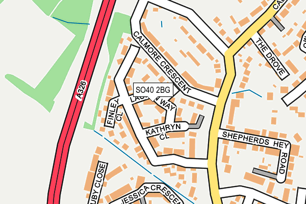 SO40 2BG map - OS OpenMap – Local (Ordnance Survey) SO40 2BG map - OS OpenMap – Local (Ordnance Survey)