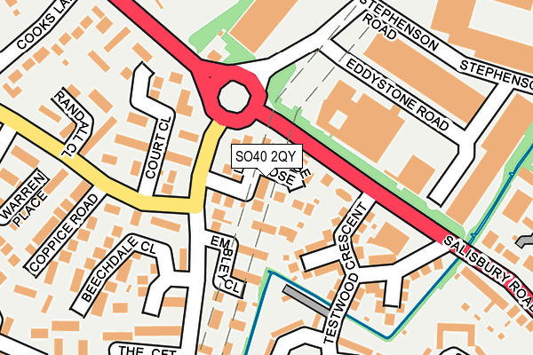 SO40 2QY map - OS OpenMap – Local (Ordnance Survey) SO40 2QY map - OS OpenMap – Local (Ordnance Survey)