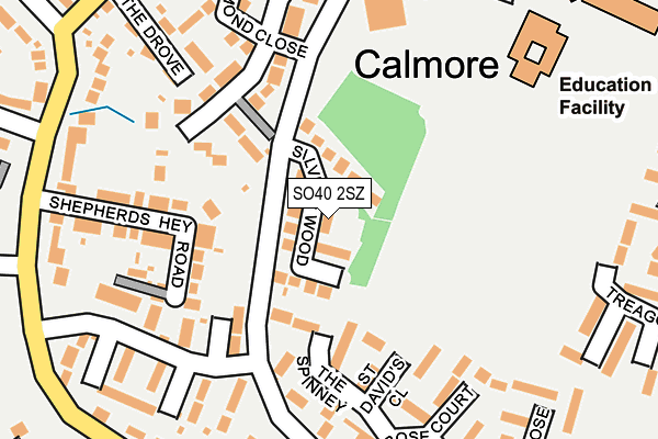 SO40 2SZ map - OS OpenMap – Local (Ordnance Survey)