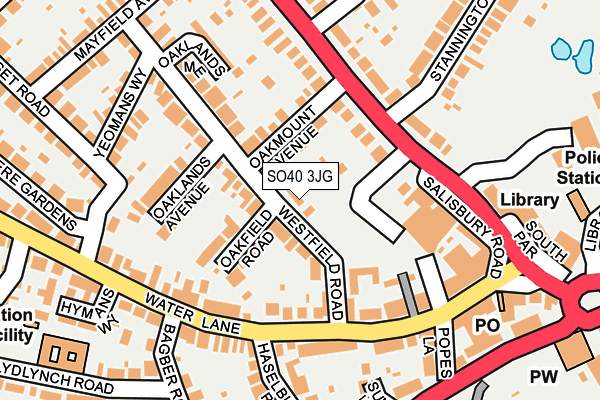 SO40 3JG map - OS OpenMap – Local (Ordnance Survey) SO40 3JG map - OS OpenMap – Local (Ordnance Survey)